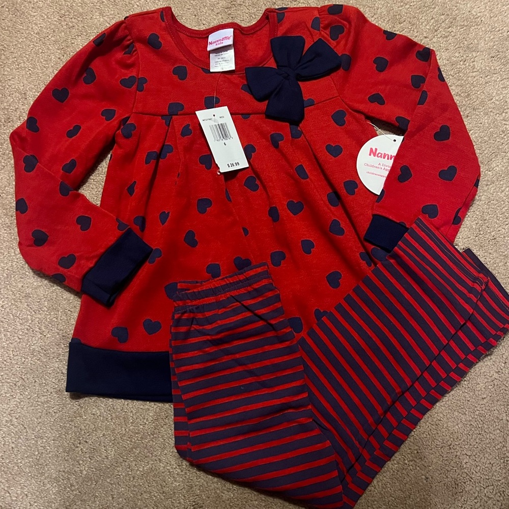 NWT blue & red Nannette sweater outfit